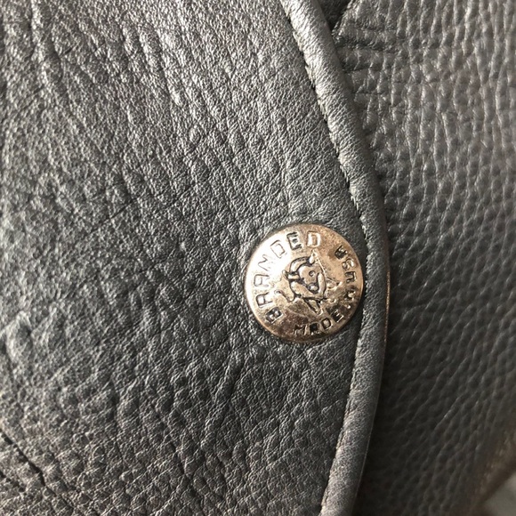 Branded Garments Snap Leather Vest S - Picture 2 of 5